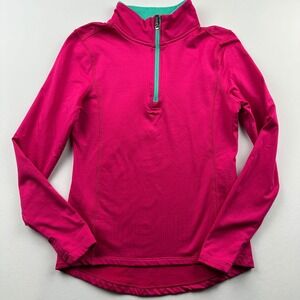 Marika Tek Womens Activewear Pullover Top Long Sleeve‎ Running Pink Green Small